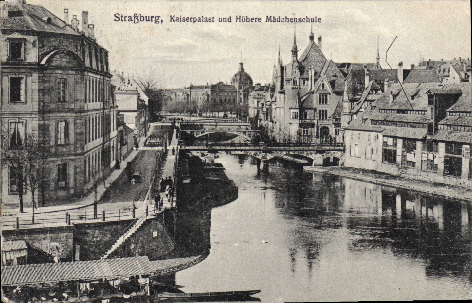 CPA Strasbourg Kaiserpalast Und Hohere madchenschule