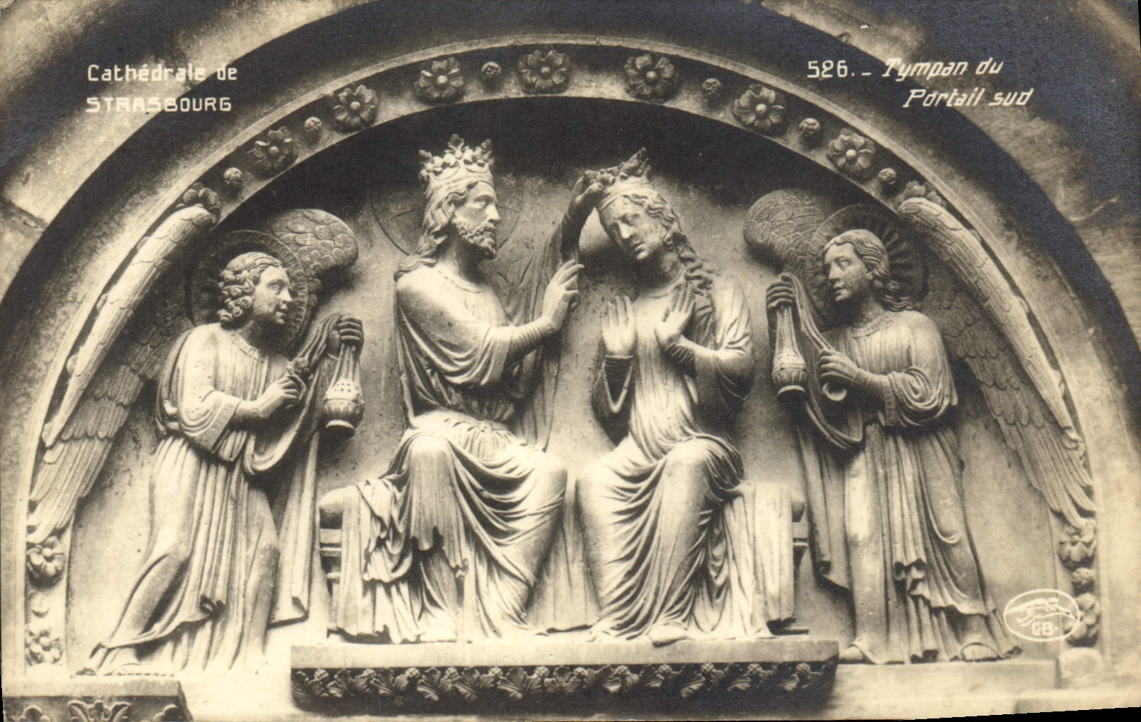 CPA Strasbourg cathédrale tympan du portail sud