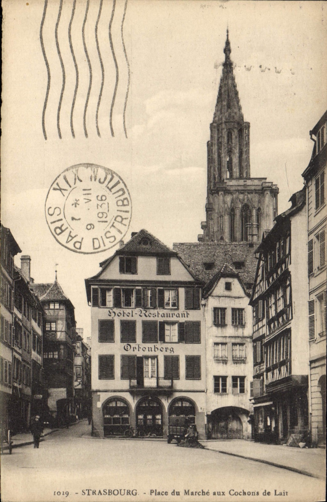 CPA Strasbourg Place Du Marché aux cochons de lait