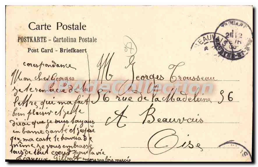 CPA STRASBOURG Aile Gauche du Chateau Et Tour — Verso