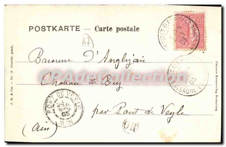 CPA Alsaclennes Et Lorrains Elsasser Und Lothringer — Rückseite