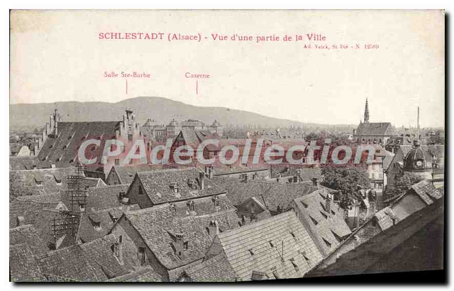 CPA Schlestadt Vue D'Une Partie De La Ville