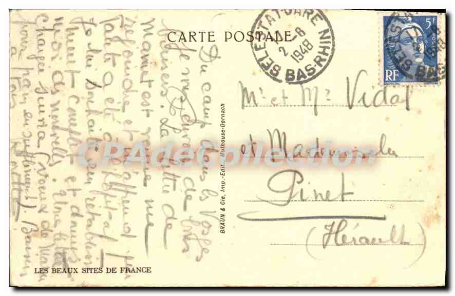 CPA Selestat Quai Des Tanneurs — Verso