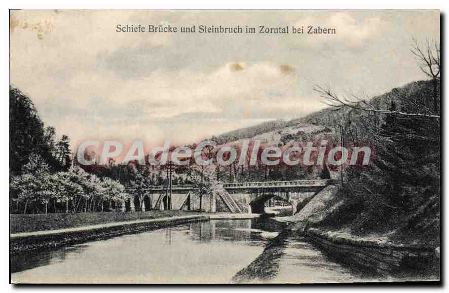 CPA Schiefe Brucke Und Steinbruch Im Zorntal Bei Zabern