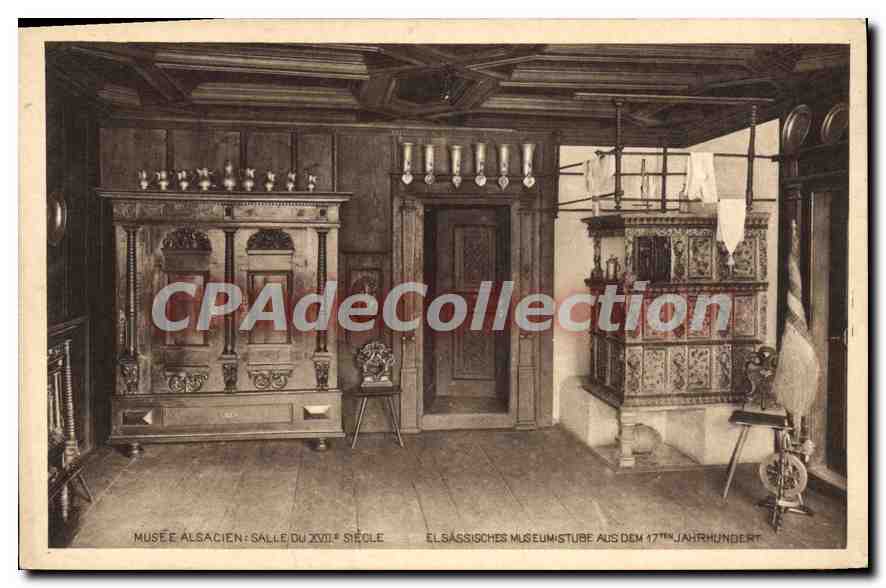 CPA Musee Alsacien salle du XVIIème siècle