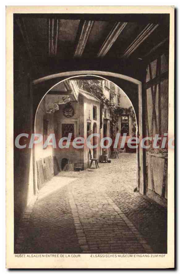 CPA Musee Alsacien Entree De La Cour