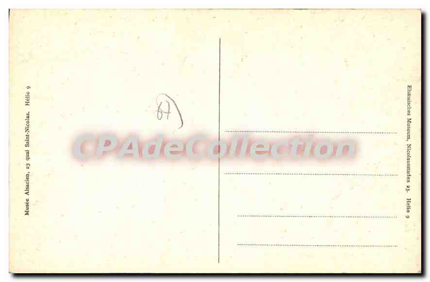 CPA Musee Alsacien Entree De La Cour — Verso