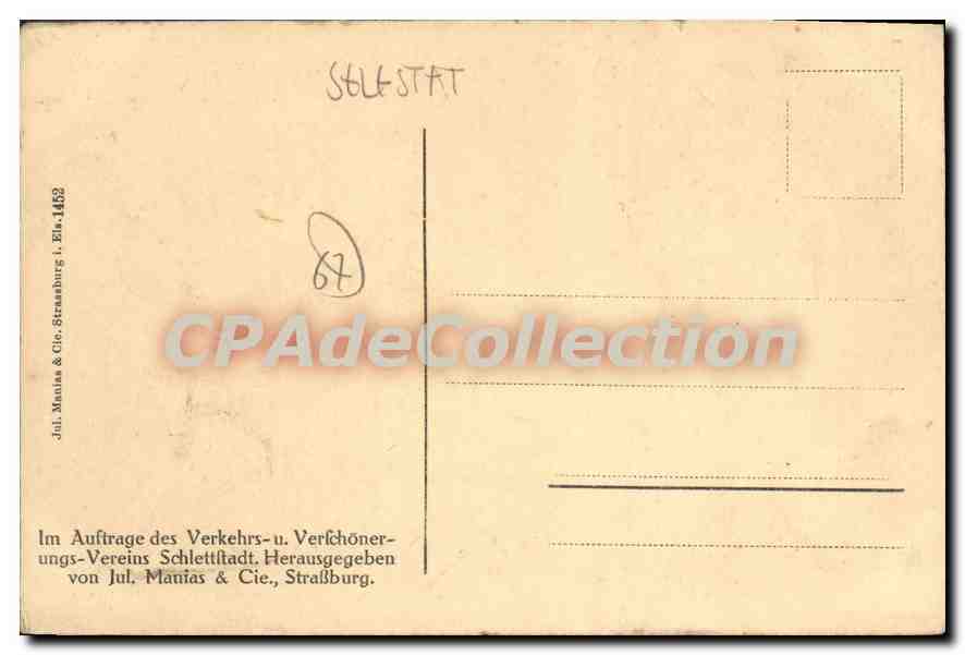 CPA Schlettstadt — Verso