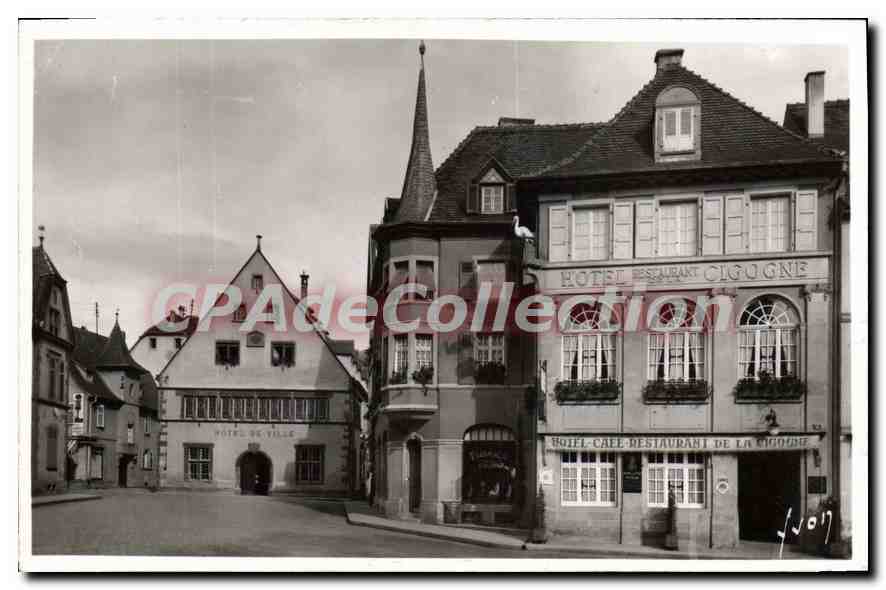Munster (Haut-Rhin) — Hôtel de Ville et Hôtel-Restaurant de la Cigogne — Éditions d'Art Yvon, Paris