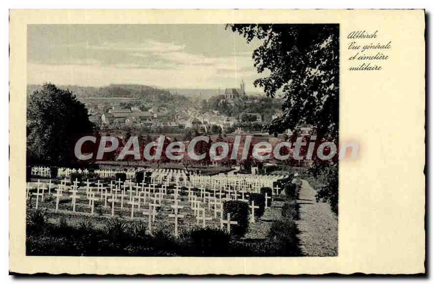 Altkirch — Vue générale et cimetière militaire — Librairie-Phototype J. Studer, Altkirch