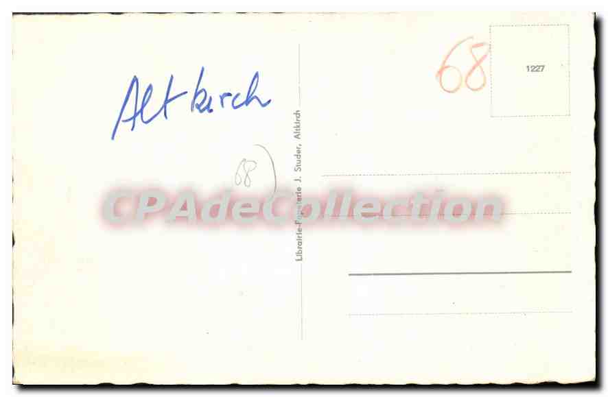 Altkirch — Vue générale et cimetière militaire — Librairie-Phototype J. Studer, Altkirch — Verso