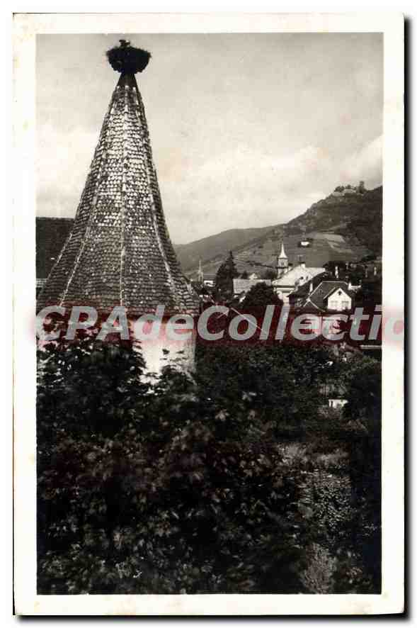 Ribeauvillé — Alte Turm mit Storchennest — Félix LUIB, Fotograf, Straßburg