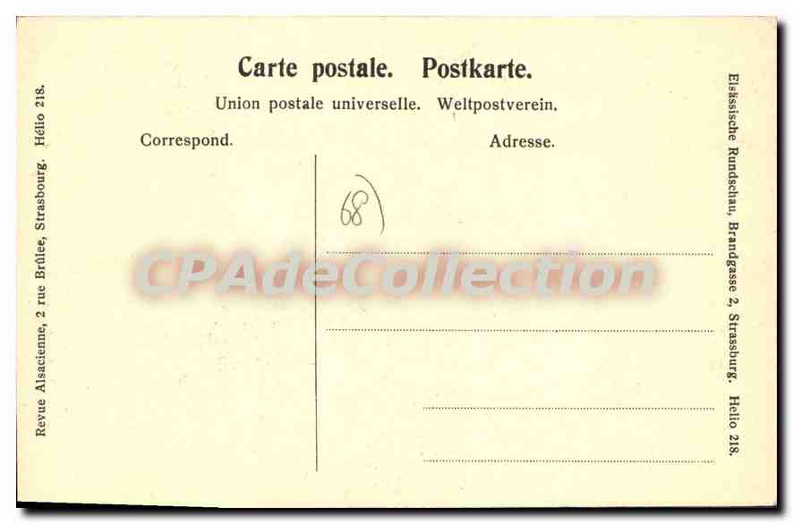 Wolfisheim — vue de la tour et d'un bâtiment à colombages — éditeur inconnu, n° de série non visible — Reverso