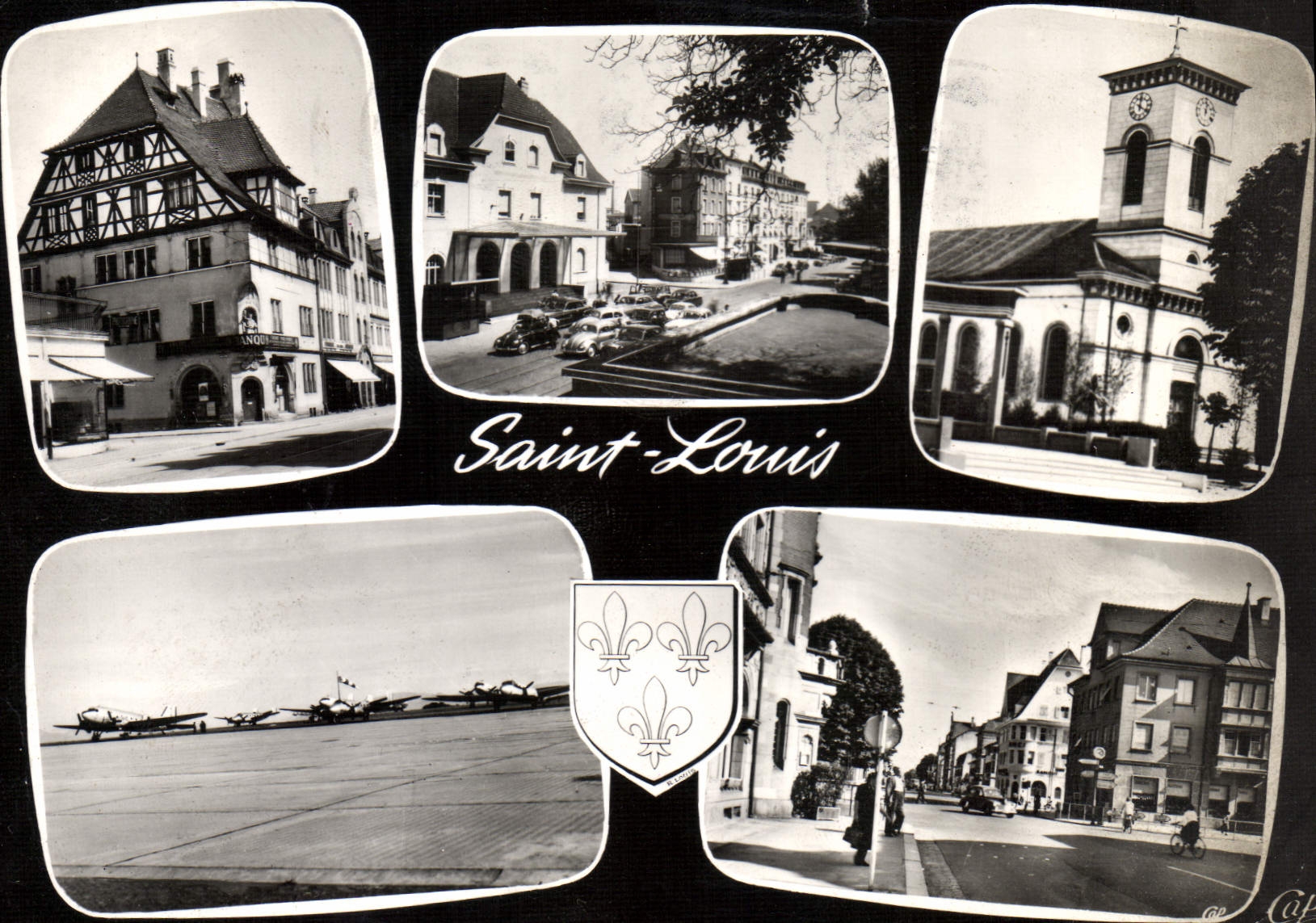 CPSM Saint Louis Maison Alsacienne Porte De France aéroport