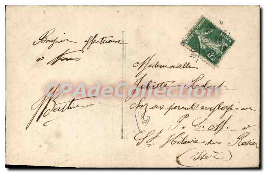 CPA Souvenir De Lyon — Back
