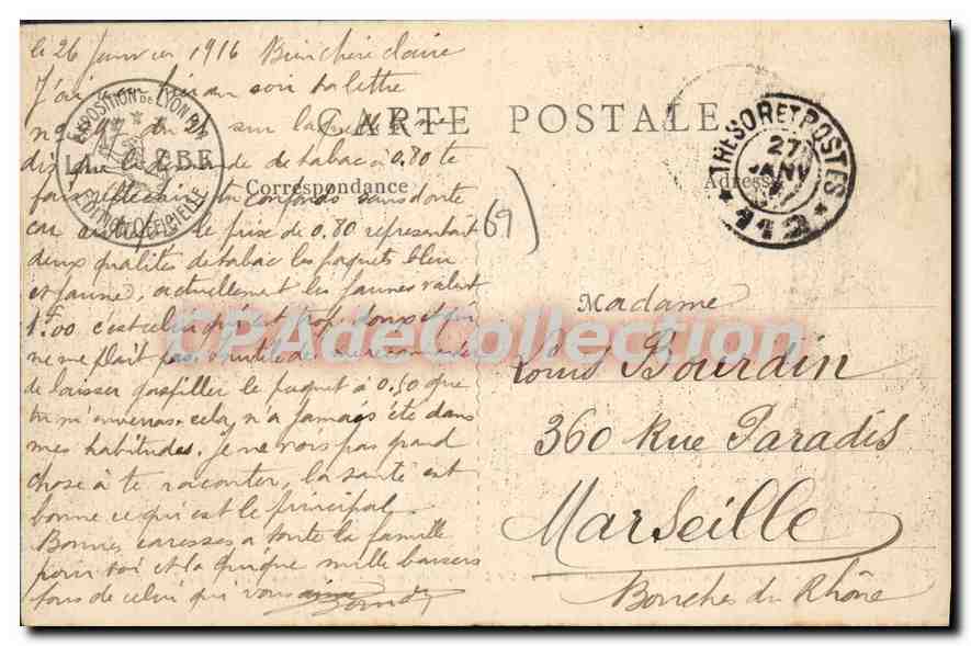 CPA Lyon Exposition Internationale 1914 salon parisien — Verso