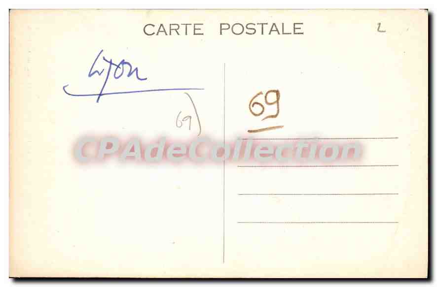 CPA Lyon le royal Hotel Et I'Ancien Clocher De La Charite — Verso