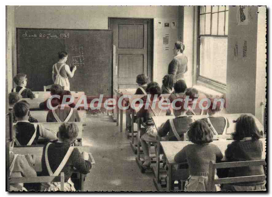 Classe d'école — Lyon, 20 juin 1949 — Photo Léonard & Fils