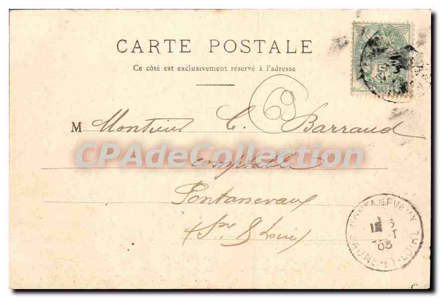 CPA Chateau D'Azolette Pres Monsols — Verso