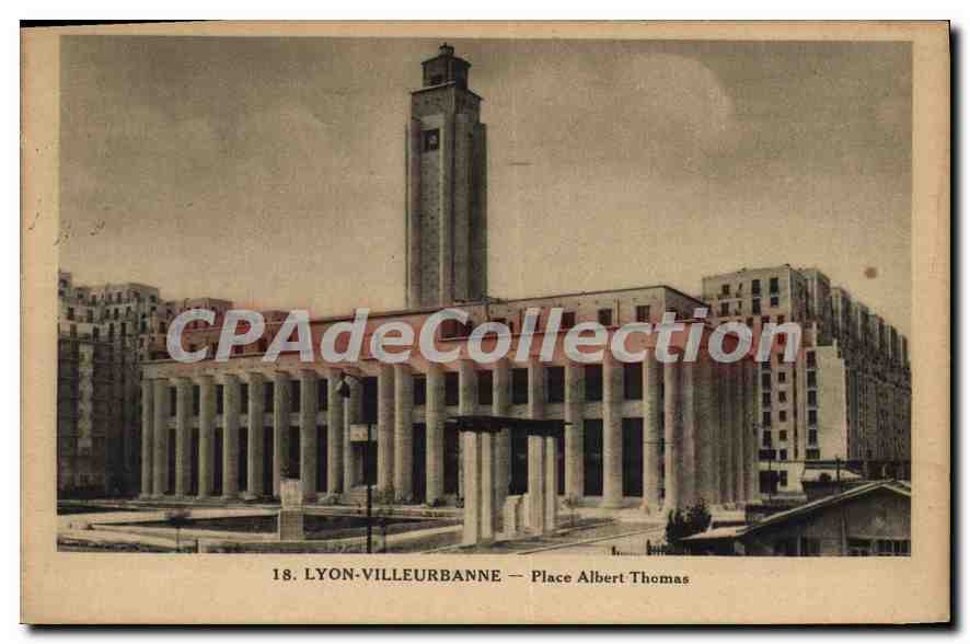CPA Lyon Villeurbanne Place Albert Thomas