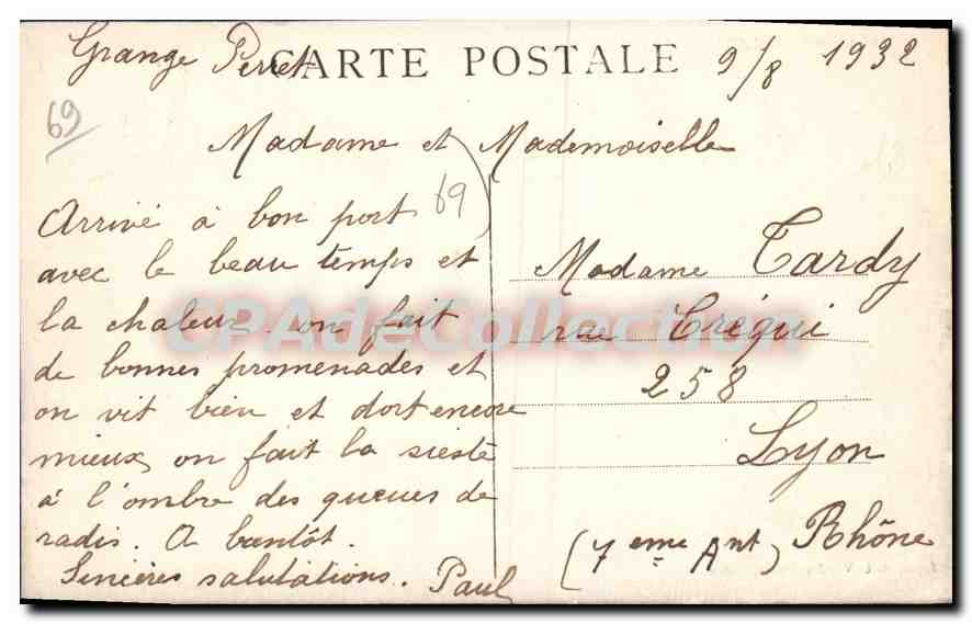 VILLEFRANCHE-sur-SAÔNE - Allgemeiner Blick — Verlag Lacroix — Rückseite