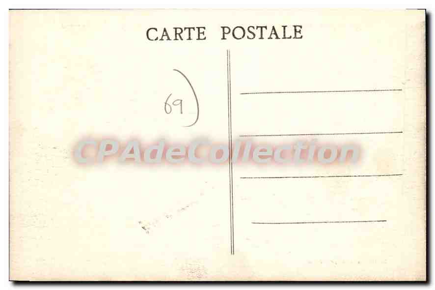 CPA Beaujeu Vue Generale Au Fond Le Chateau — Verso