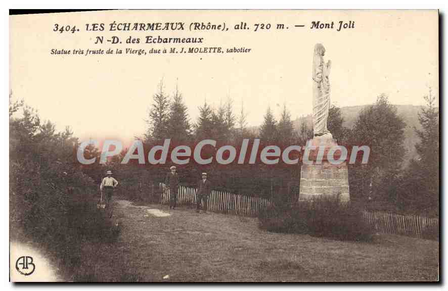 CPA Les Echarmeaux mont joli Notre Dame Des Echarmeaux sabotier