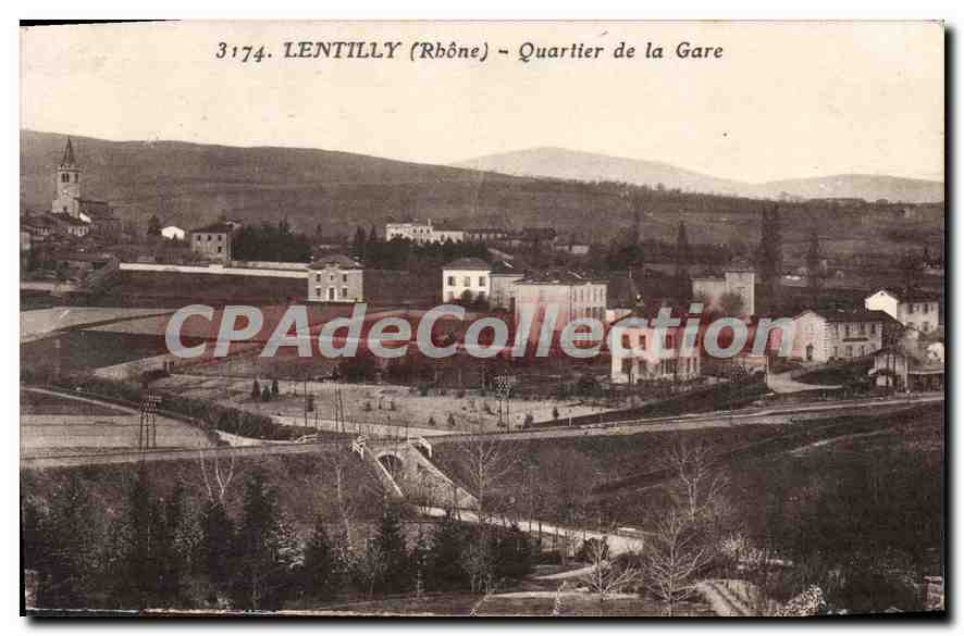 CPA Lentilly Quartier De La Gare