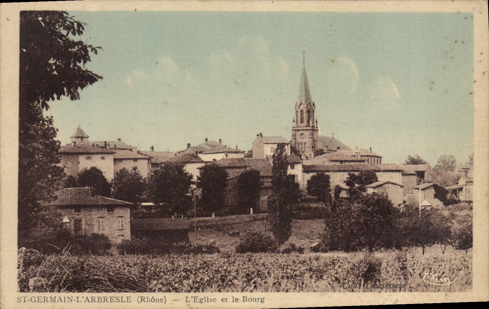 CPA St Germain L'Arbresle L'Eglise Et Le Bourg