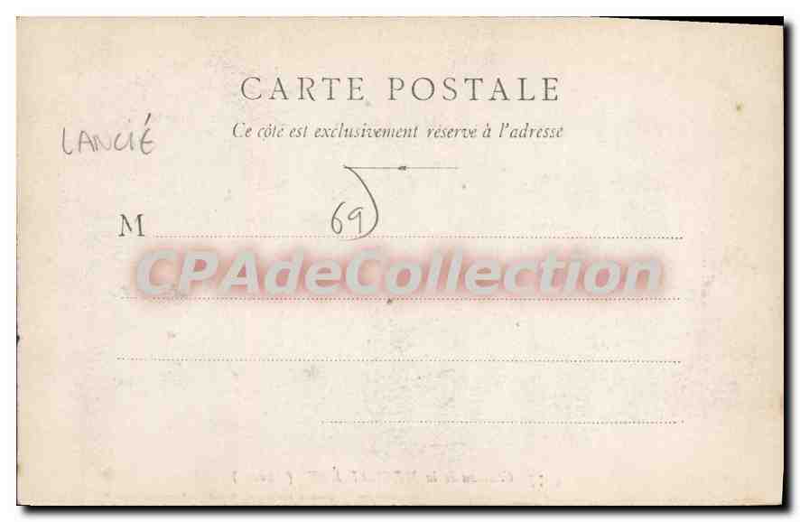 CPA Chateau De La Merlatiere Lancié — Verso