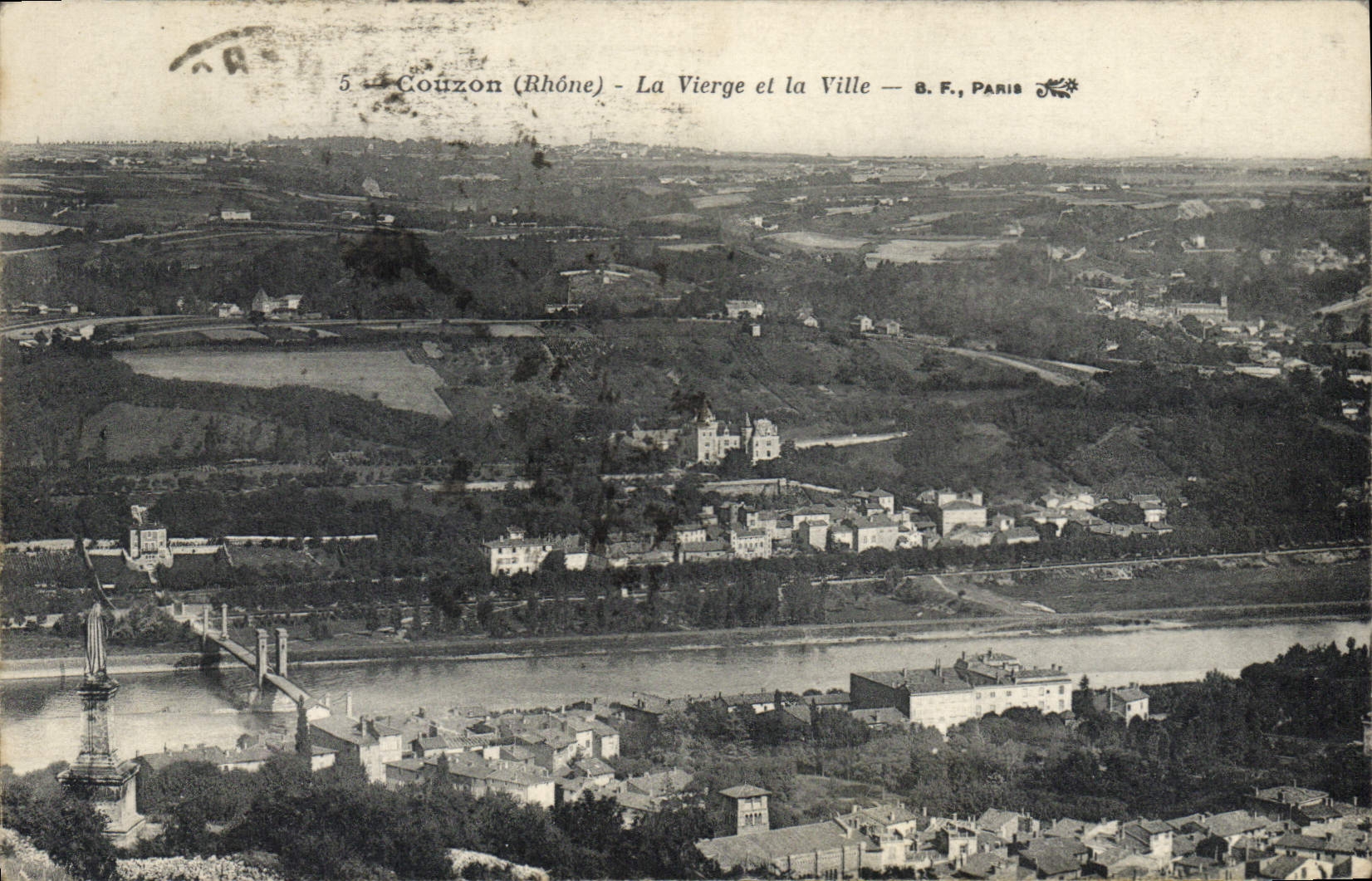 CPA Couzon La Vierge Et La Ville