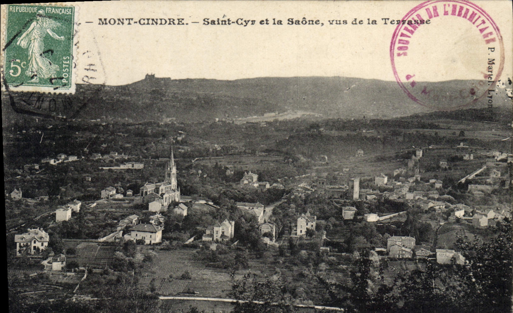 CPA Mont Cindre Saint Cyr Et La Saône Vus De La Terrasse