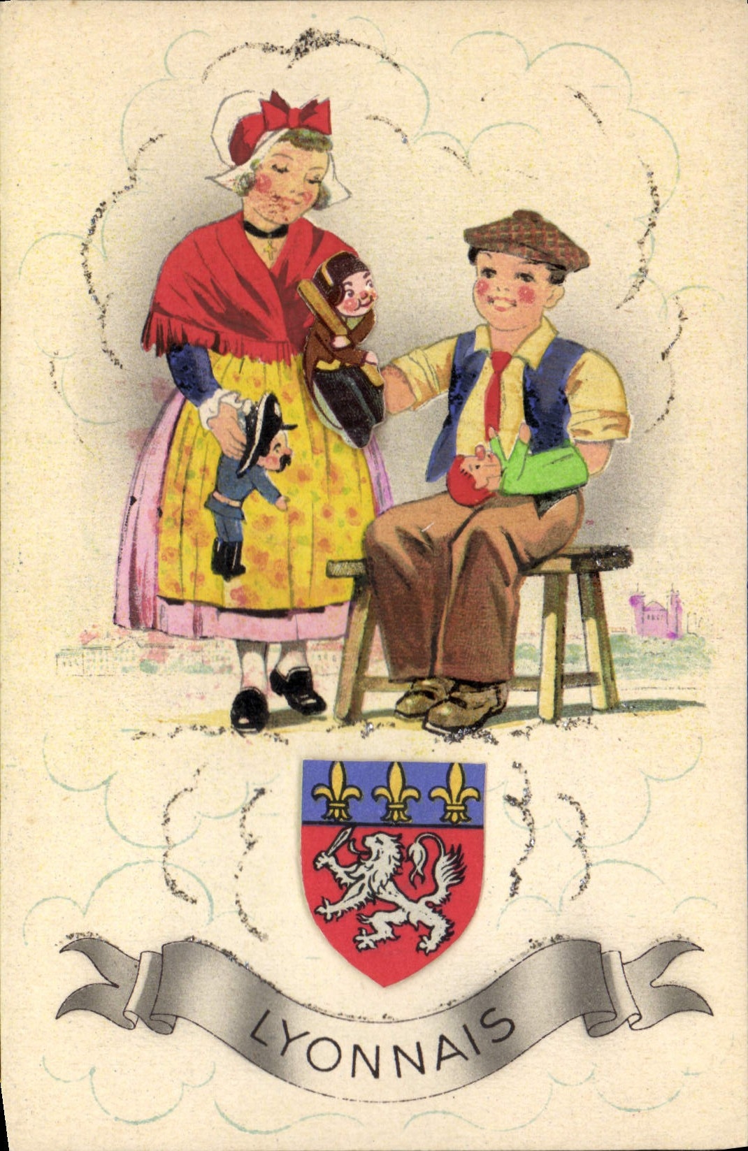 CPA Lyonnais guignol fantaisie système