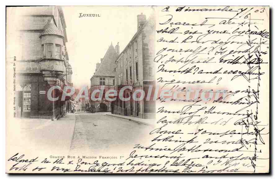 CPSM Luxeuil Grande Rue Maison François 1er