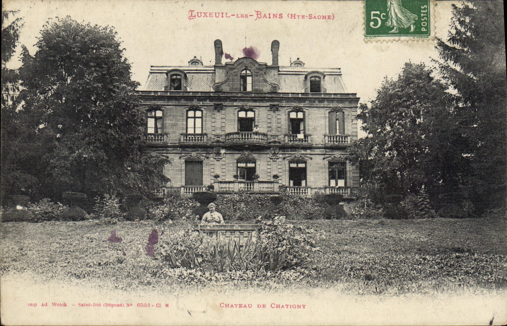 Château de Chatigny — Luxeuil-les-Bains (Hte-Saône) — imp. Ad Welck, Saint-Dié, N° 6554