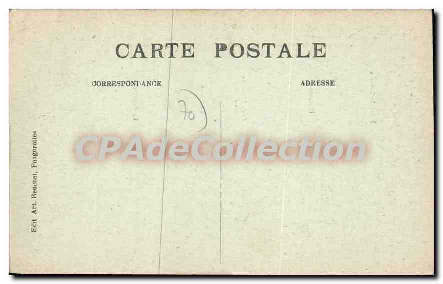 Vesoul — Vue générale prise de La Motte ; au premier plan, l'École Normale des Filles (Hôpital temporaire), et en face, la Préfecture — La Haute-Saône Illustrée, n°50 — Rückseite