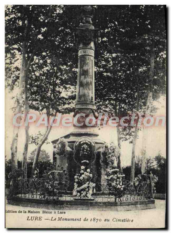 CPA Lure Le Monument De 1870 Au Cimetiere