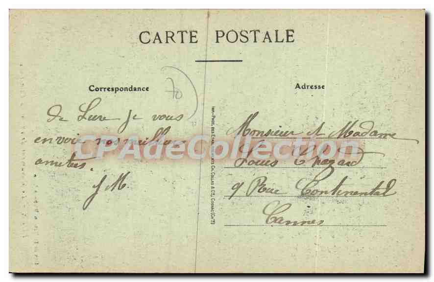 CPA Lure Le Monument De 1870 Au Cimetiere — Rückseite