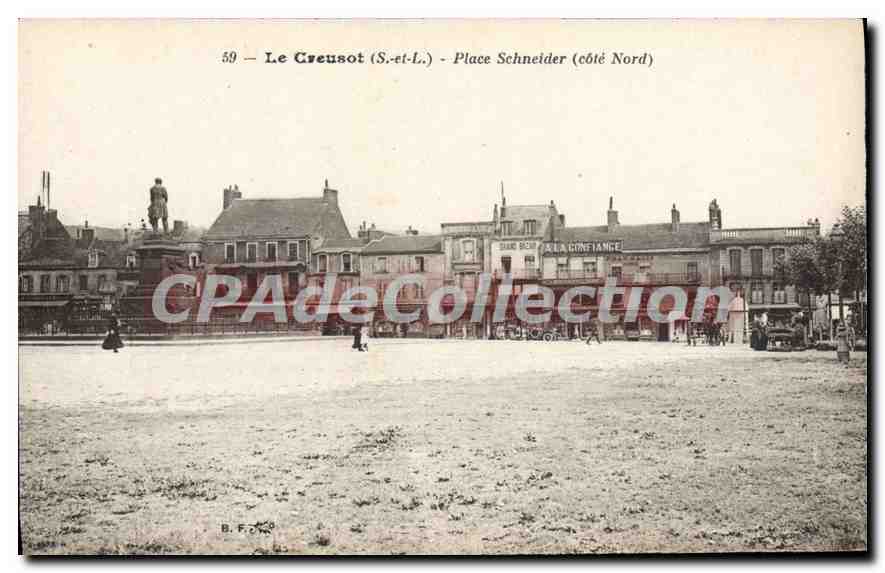 Le Creusot (S.-et-L.) - Place Schneider (côté Nord) — B. F. 200