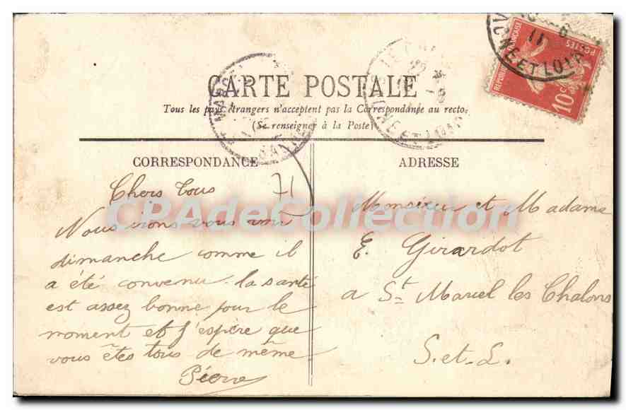 Le Creusot — Usines Schneider — Acieries Bessemer — Coulée de l'acier en lingotière — Rückseite