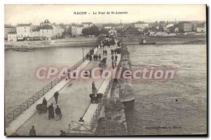 Macon - Le Pont de St-Laurent — Garnier-Berthier, Macon