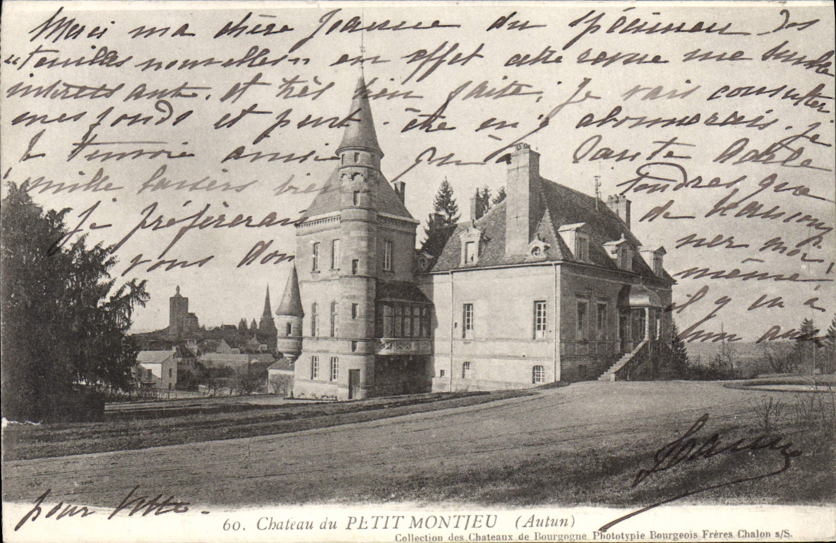 Château du Petit Montjeu — Autun — Collection des Châteaux de Bourgogne, Phototype Bourgeois Frères Chalon s/S.