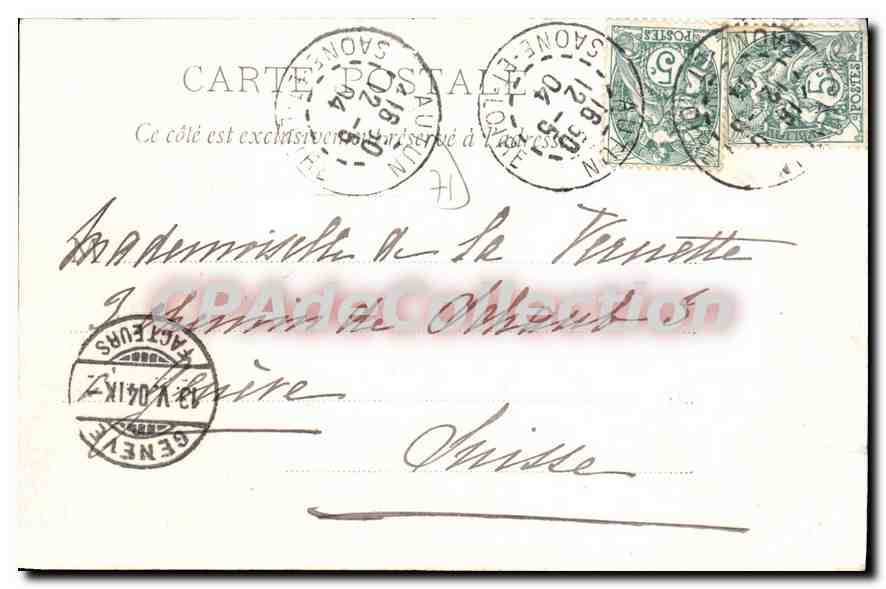 Château du Petit Montjeu — Autun — Collection des Châteaux de Bourgogne, Phototype Bourgeois Frères Chalon s/S. — Verso