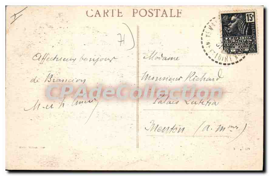 CPA Chateau De Brancion Monseigneur — Rückseite