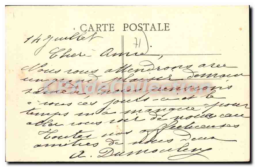 Environs de CHAUFFAILLES (S.-et-L.) — Route de Dun — Phot. Combier — Edit. Papaléone — Rückseite