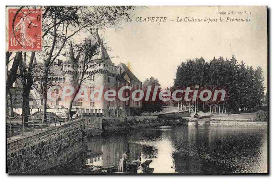 CPA La Clayette Le Chateau Depuis La Promenade
