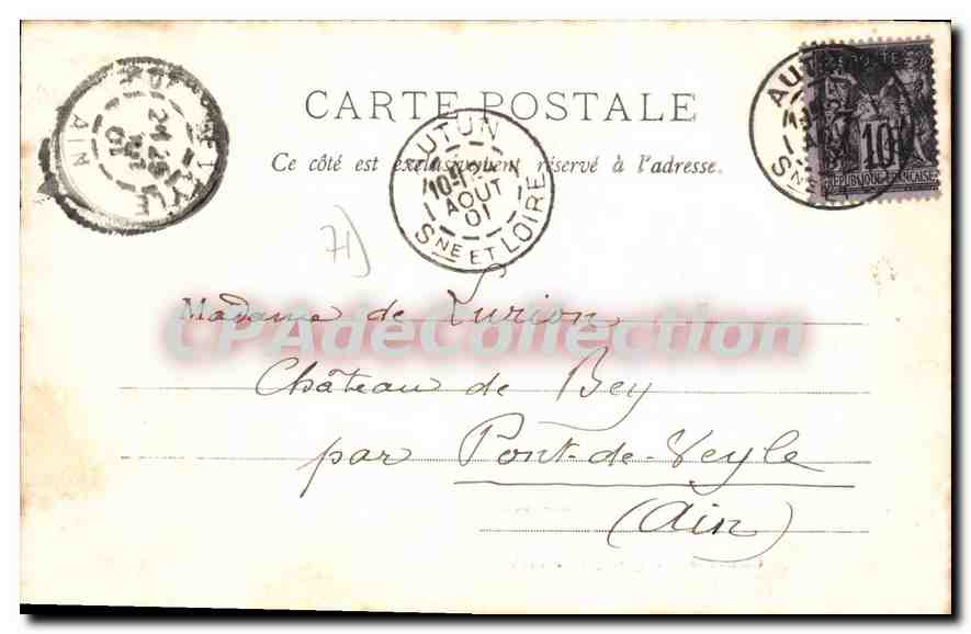 CPA La Clayette Le Chateau De La — Back