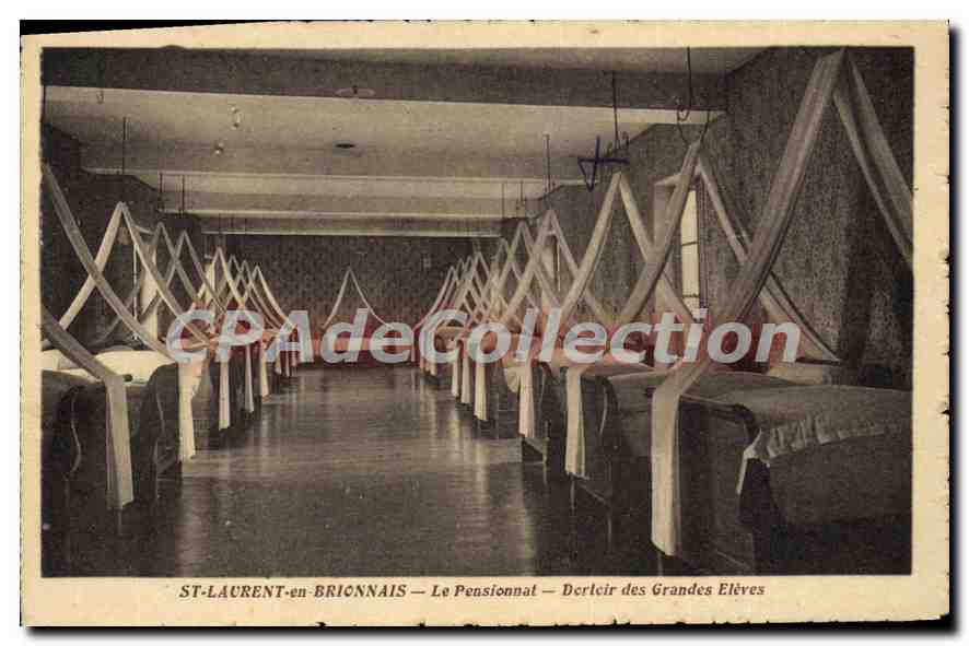 CPA St Laurent En Brionnais Le pensionnat Dortoir Des Grandes Eleves