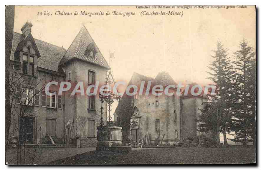 Château de Marguerite de Bourgogne — (Couches-les-Mines) — Phototypie E. Burguignes frères Clion
