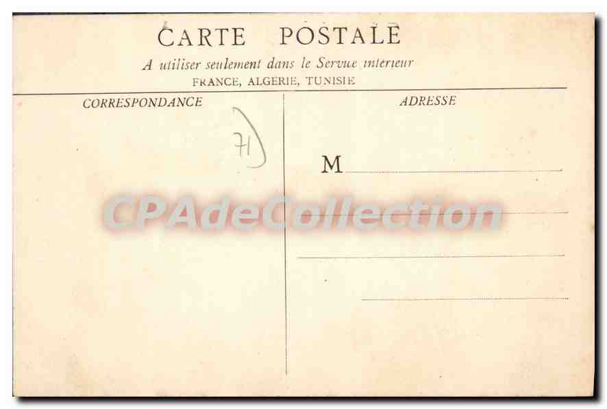 CPA Chateau De Burnand Saint-Gengoux le national — Verso